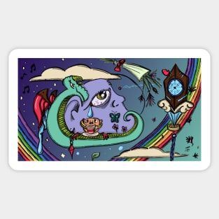 A Vibrant World Sticker